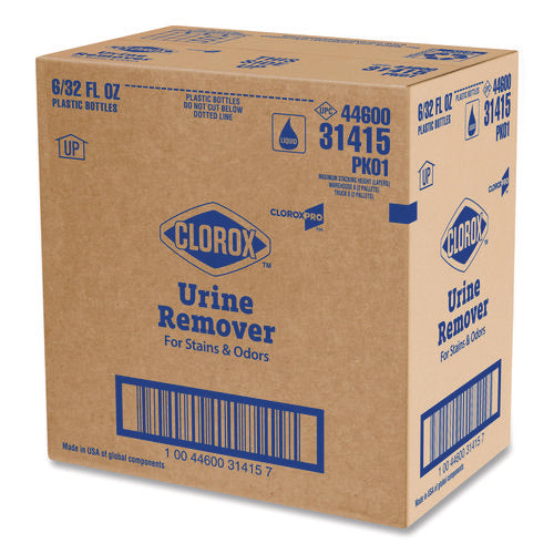 Image of Clorox® CloroxPro Urine Remover for Stains and Odors, 32 oz Pull top Bottle, 6/Carton