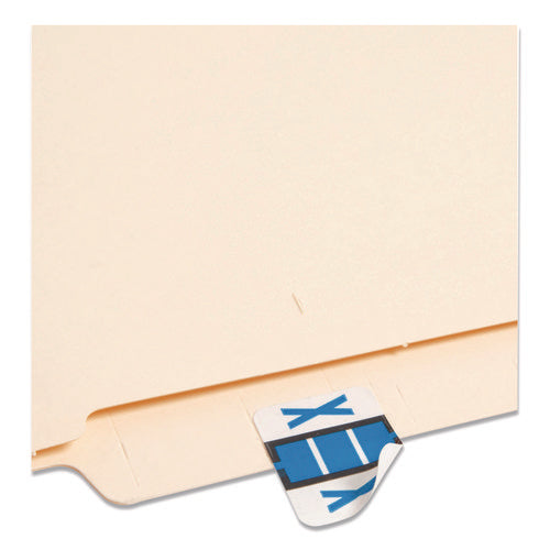 Image of Smead A-Z Color-Coded End Tab Filing Labels, X, 1 X 1.25, White, 500/roll