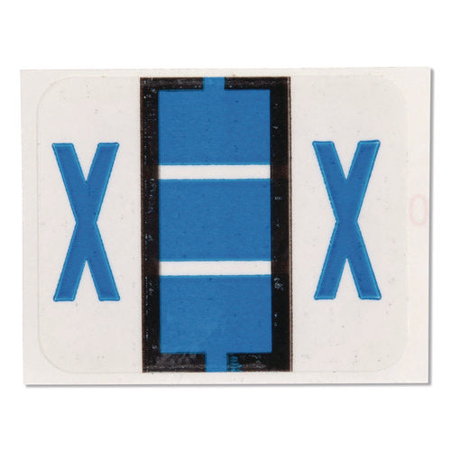 Image of Smead A-Z Color-Coded End Tab Filing Labels, X, 1 X 1.25, White, 500/roll