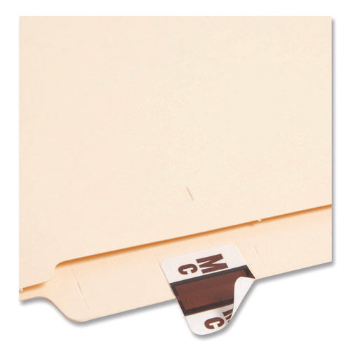 Image of Smead A-Z Color-Coded End Tab Filing Labels, Mc, 1 X 1.25, White, 500/roll
