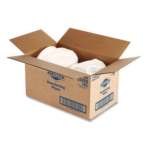 Image of Clorox® Disinfecting Wipes, 1-Ply, 7 x 8, Fresh Scent, White, 700/Bag Refill, 2 Bags/Carton