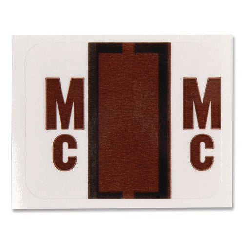 Image of Smead A-Z Color-Coded End Tab Filing Labels, Mc, 1 X 1.25, White, 500/roll