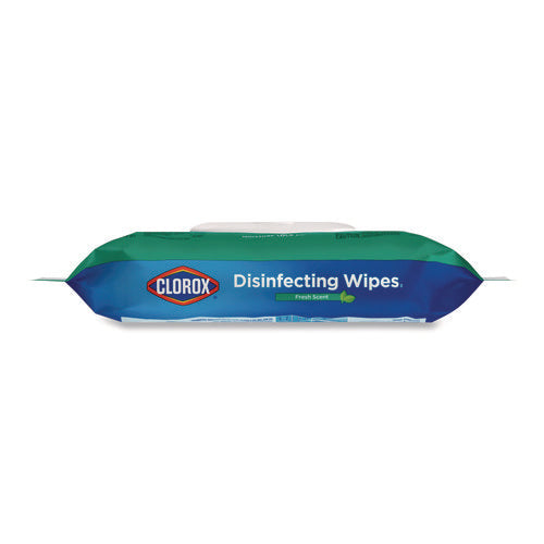 Image of Clorox® Disinfecting Cleaning Wipes, Flex Pack, 1-Ply, 8 x 7, Fresh Scent, White, 75 Towels/Box