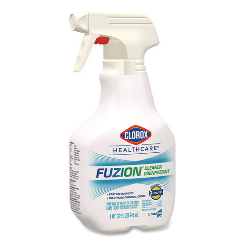 Image of Clorox Healthcare® Fuzion Cleaner Disinfectant, Unscented, 32 Oz Spray Bottle, 9/carton