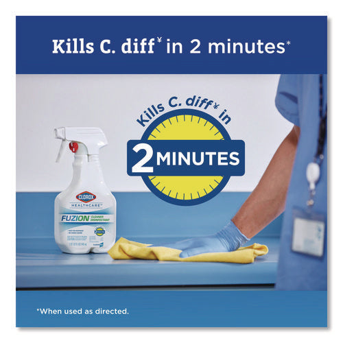 Image of Clorox Healthcare® Fuzion Cleaner Disinfectant, Unscented, 32 Oz Spray Bottle, 9/carton