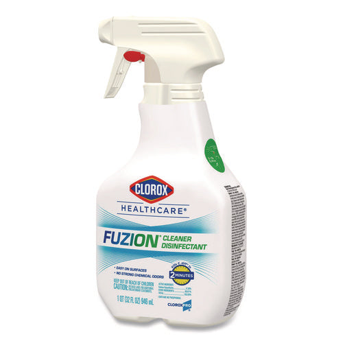 Image of Clorox Healthcare® Fuzion Cleaner Disinfectant, Unscented, 32 Oz Spray Bottle, 9/carton