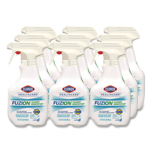 Image of Clorox Healthcare® Fuzion Cleaner Disinfectant, Unscented, 32 Oz Spray Bottle, 9/carton