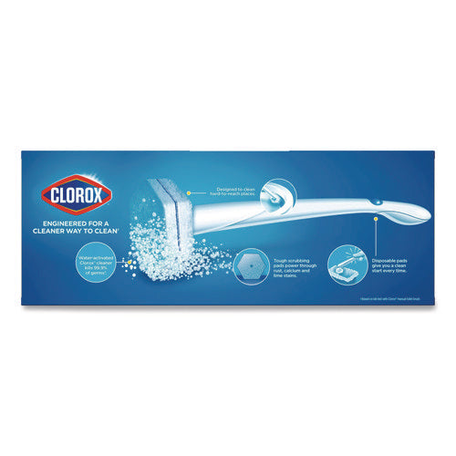 Image of Clorox® Disinfecting ToiletWand Refill Heads, Toilet Cleaning Scrubbing Pads, Blue/White, 10/Pack, 6 Packs/Carton