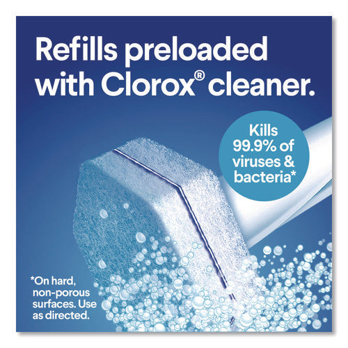 Image of Clorox® Disinfecting ToiletWand Refill Heads, Toilet Cleaning Scrubbing Pads, Blue/White, 10/Pack, 6 Packs/Carton