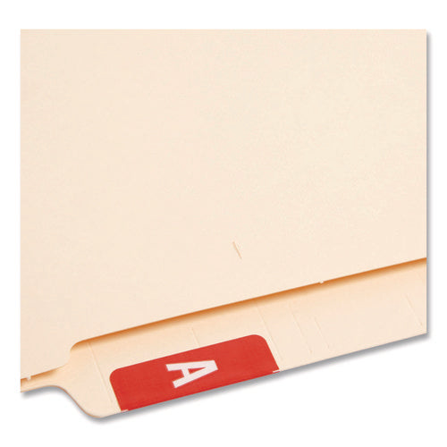 Image of Smead Alphaz Color-Coded Second Letter Alphabetical Labels, A, 1 X 1.63, Red, 10/sheet, 10 Sheets/pack