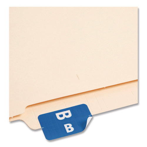 Image of Smead Alphaz Color-Coded Second Letter Alphabetical Labels, B, 1 X 1.63, Dark Blue, 10/sheet, 10 Sheets/pack