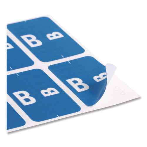 Image of Smead Alphaz Color-Coded Second Letter Alphabetical Labels, B, 1 X 1.63, Dark Blue, 10/sheet, 10 Sheets/pack