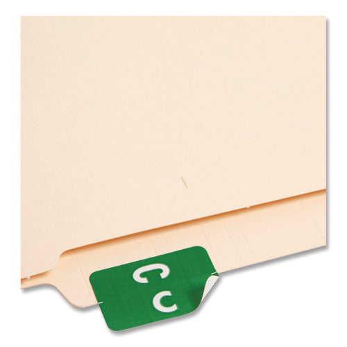 Image of Smead Alphaz Color-Coded Second Letter Alphabetical Labels, C, 1 X 1.63, Dark Green, 10/sheet, 10 Sheets/pack