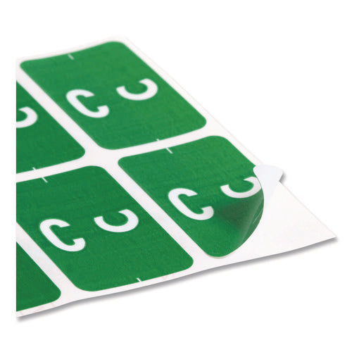 Image of Smead Alphaz Color-Coded Second Letter Alphabetical Labels, C, 1 X 1.63, Dark Green, 10/sheet, 10 Sheets/pack