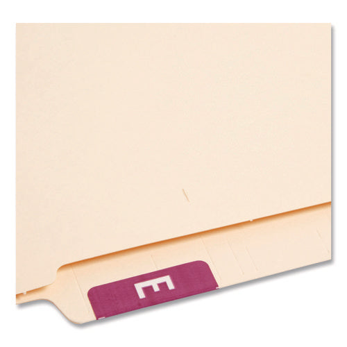 Image of Smead Alphaz Color-Coded Second Letter Alphabetical Labels, E, 1 X 1.63, Purple, 10/sheet, 10 Sheets/pack