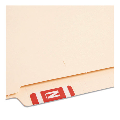 Image of Smead Alphaz Color-Coded Second Letter Alphabetical Labels, N, 1 X 1.63, Red, 10/sheet, 10 Sheets/pack