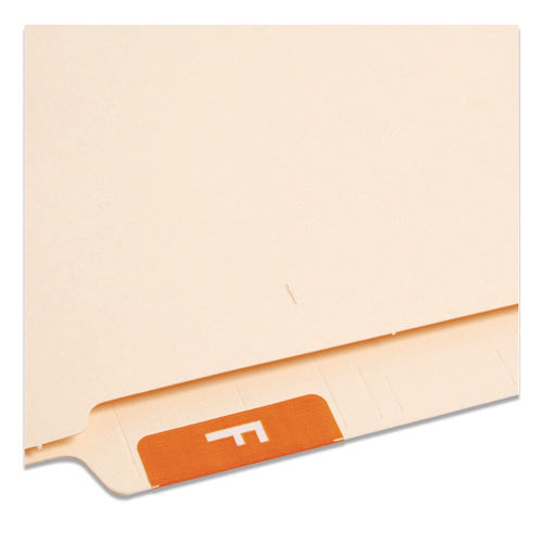 Image of Smead Alphaz Color-Coded Second Letter Alphabetical Labels, F, 1 X 1.63, Orange, 10/sheet, 10 Sheets/pack