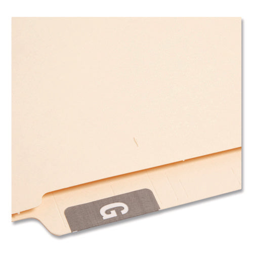Image of Smead AlphaZ Color-Coded Second Letter Alphabetical Labels, G, 1 x 1.63, Gray, 10/Sheet, 10 Sheets/Pack