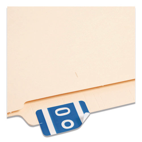 Image of Smead Alphaz Color-Coded Second Letter Alphabetical Labels, O, 1 X 1.63, Dark Blue, 10/sheet, 10 Sheets/pack