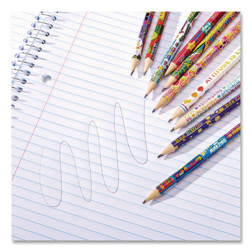 Image of Cra-Z-Art® Pencils Motivational Classpack, #2 Black Lead, Assorted Barrels, 10 Designs, 250 Pencils/Set