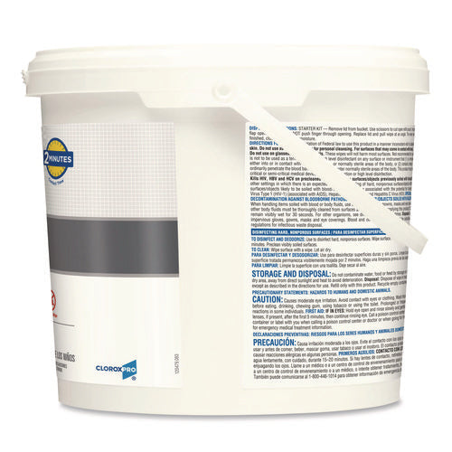 Image of Clorox Healthcare® VersaSure Cleaner Disinfectant Wipes, 1-Ply, 12 x 12, Fragranced, White, 110/Bucket, 2 Buckets/Carton