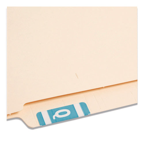Image of Smead Alphaz Color-Coded Second Letter Alphabetical Labels, Q, 1 X 1.63, Light Blue, 10/sheet, 10 Sheets/pack