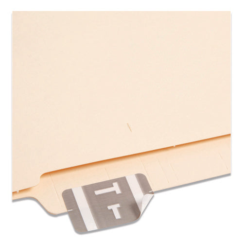 Image of Smead Alphaz Color-Coded Second Letter Alphabetical Labels, T, 1 X 1.63, Gray, 10/sheet, 10 Sheets/pack