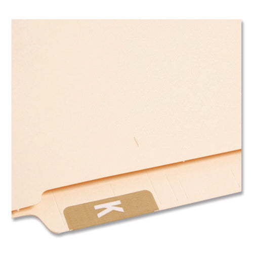 Image of Smead Alphaz Color-Coded Second Letter Alphabetical Labels, K, 1 X 1.63, Light Brown, 10/sheet, 10 Sheets/pack