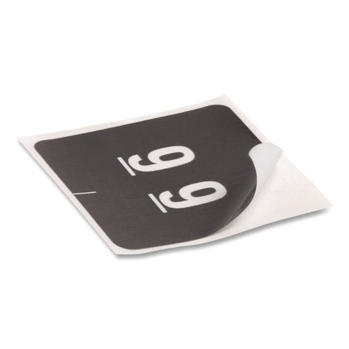 Image of Smead Numerical End Tab File Folder Labels, 9, 1.5 X 1.5, Black, 250/roll