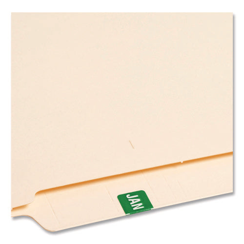 Image of Smead Monthly End Tab File Folder Labels, Jan-Dec, 0.5 X 1, Assorted, 25/sheet, 120 Sheets/box