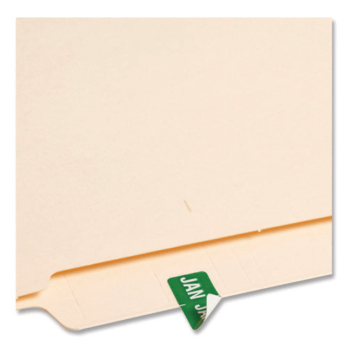 Image of Smead Monthly End Tab File Folder Labels, Jan-Dec, 0.5 X 1, Assorted, 25/sheet, 120 Sheets/box