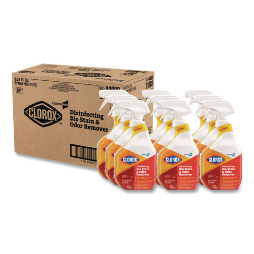 Image of Clorox® Disinfecting Bio Stain And Odor Remover, Fragranced, 32 Oz Spray Bottle, 9/carton