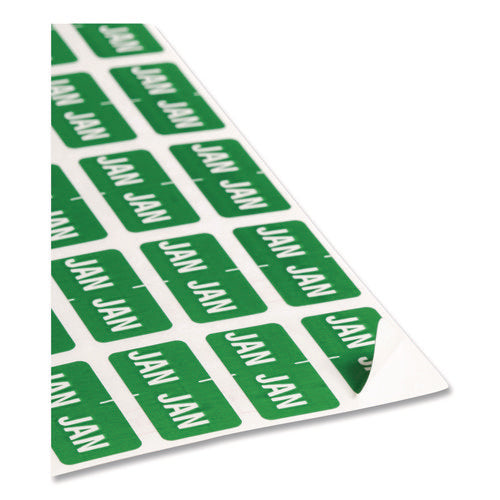 Image of Smead Monthly End Tab File Folder Labels, Jan-Dec, 0.5 X 1, Assorted, 25/sheet, 120 Sheets/box