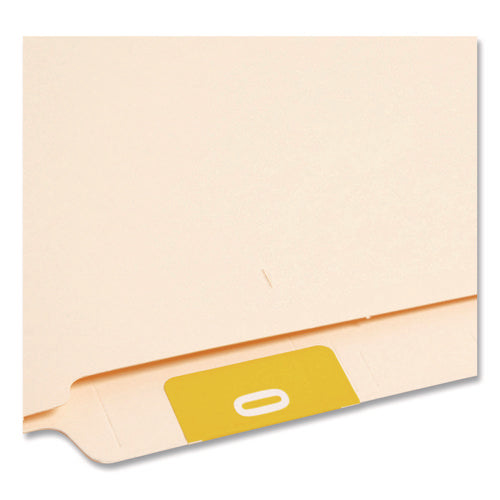 Image of Smead Numerical End Tab File Folder Labels, 0, 1.5 X 1.5, Yellow, 250/roll