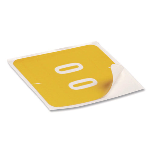 Image of Smead Numerical End Tab File Folder Labels, 0, 1.5 X 1.5, Yellow, 250/roll