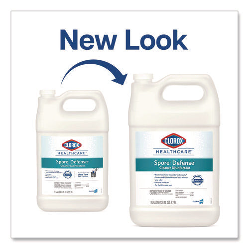 Image of Clorox Healthcare® Spore Defense Cleaner Disinfectant, Closed System, 1 gal Refill Bottle, 4/Carton