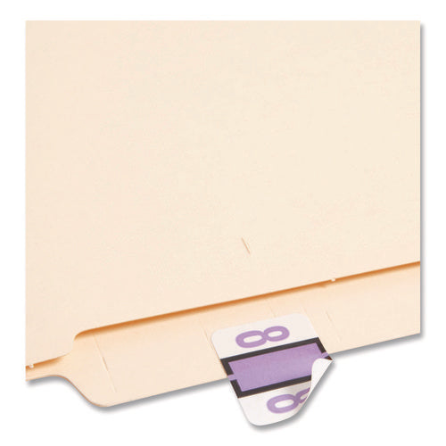 Image of Smead Numerical End Tab File Folder Labels, 8, 1 X 1.25, White, 500/roll