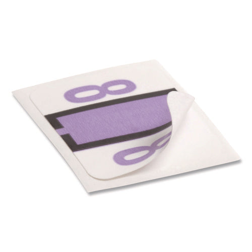 Image of Smead Numerical End Tab File Folder Labels, 8, 1 X 1.25, White, 500/roll