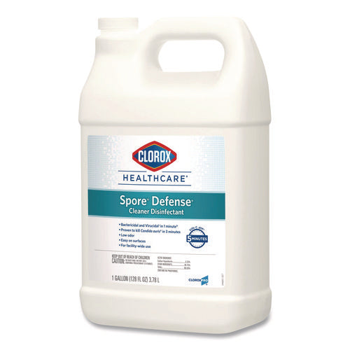 Image of Clorox Healthcare® Spore Defense Cleaner Disinfectant, Closed System, 1 gal Refill Bottle, 4/Carton