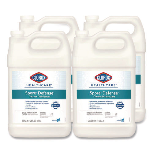 Image of Clorox Healthcare® Spore Defense Cleaner Disinfectant, Closed System, 1 gal Refill Bottle, 4/Carton