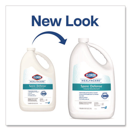 Image of Clorox Healthcare® Spore Defense Cleaner Disinfectant, Open System, 1 gal Refill Bottle, 4/Carton