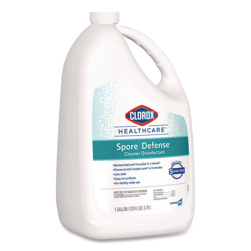 Image of Clorox Healthcare® Spore Defense Cleaner Disinfectant, Open System, 1 gal Refill Bottle, 4/Carton