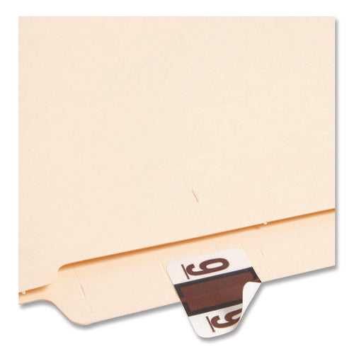 Image of Smead Numerical End Tab File Folder Labels, 9, 1 X 1.25, White, 500/roll