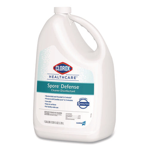 Image of Clorox Healthcare® Spore Defense Cleaner Disinfectant, Open System, 1 gal Refill Bottle, 4/Carton