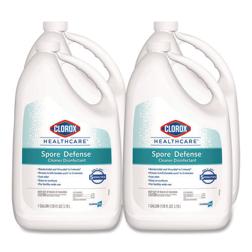 Image of Clorox Healthcare® Spore Defense Cleaner Disinfectant, Open System, 1 gal Refill Bottle, 4/Carton