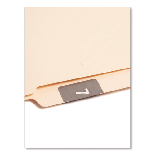 Image of Smead Numerical End Tab File Folder Labels, 7, 1.5 X 1.5, Gray, 250/roll