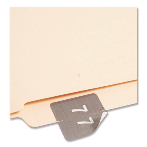 Image of Smead Numerical End Tab File Folder Labels, 7, 1.5 X 1.5, Gray, 250/roll