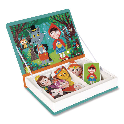 Image of Janod® Magneti'books, Fairy Tales, 40 Pieces (10 Cards, 30 Magnetic Shapes), Ages 3 to 8