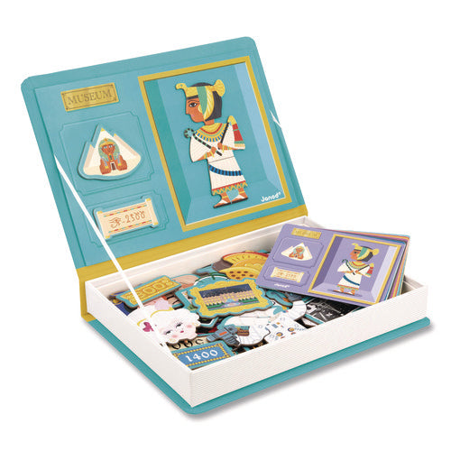 Image of Janod® Magneti'books, History, 72 Pieces (12 Cards, 60 Magnetic Shapes), Ages 3 to 8