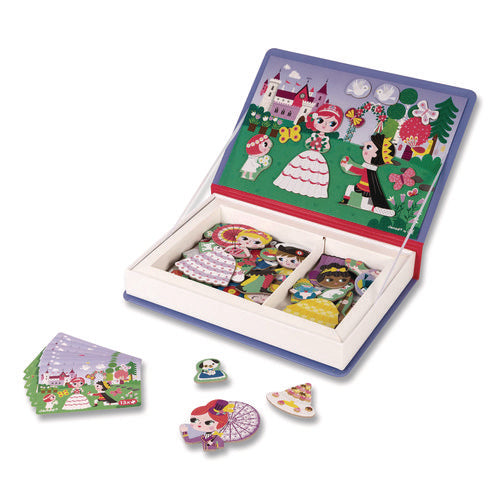 Image of Janod® Magneti'books, Princesses, 62 Pieces (7 Cards, 55 Magnetic Shapes), Ages 3 to 8